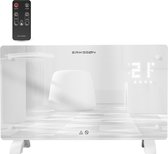 Erikssøn Elektrische Kachel – Convectorkachel met Thermostaat en Afstandsbediening - Glazen Paneelverwarming - 2000W Heater - Wit