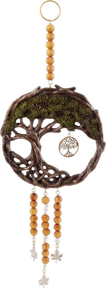 Veronese Design beeld/figuur - Germaanse Levensboom Yggdrasil Dream Catcher - KLEIN FORMAAT - (lxbxdx) ca. 35cm x 13cm x 2cm