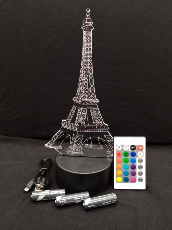 Nachtlamp 'Love in Heart' - LED lamp - 3D Illusion - 7 kleuren en 4 effecten — afbeelding 5