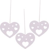 Ensemble de décoration à suspendre Just Married Coeurs 5 pièces