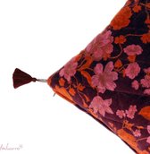 Imbarro - Kussen - Sierkussen - Jeanne - Dark Red - 100 % katoen velvet - 30x50 cm