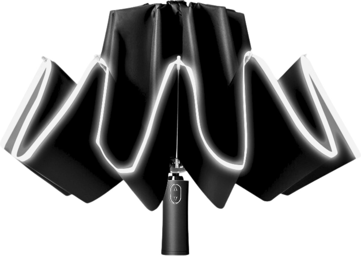 Tamarow Automatisch Opvouwbare Paraplu - Omgekeerd Design - Windproof - Zwart