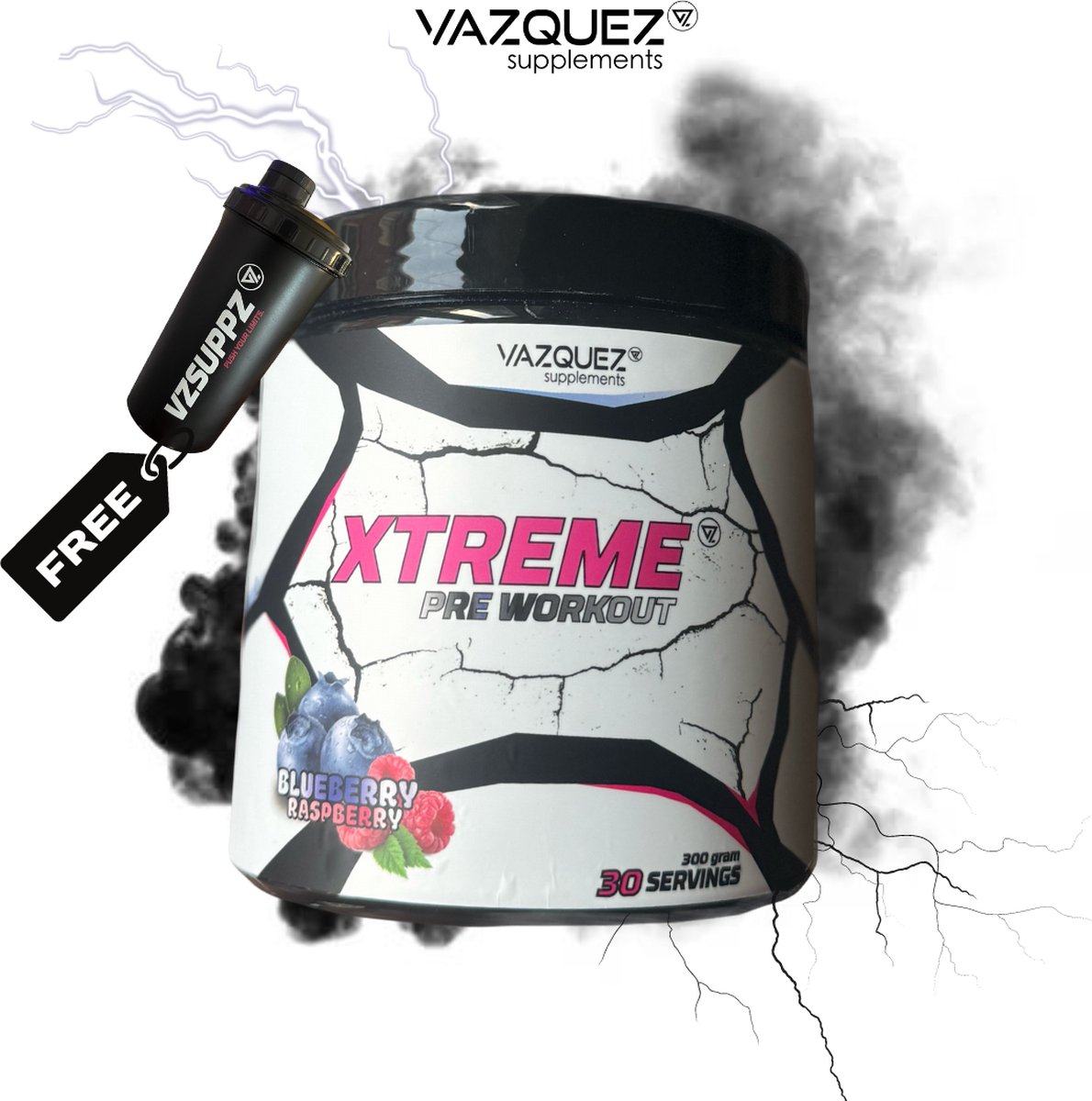 Goedkoopste Xtreme Pre Workout - BlueRaspBerry- Cafeïne Boost - Voor je training - Energie - Boost - Uithoudingsvermogen - L Citrulline - Beta Alanine - Xtreme - Extreme - Preworkout - Boost voor je training - Energie - Kracht - Uithoudingsvermogen
