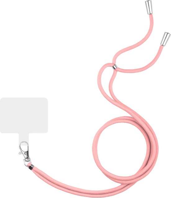 Cordon téléphonique - Universel - Cordon téléphonique - Chaîne téléphonique - Cordon pour téléphone - Pendentif téléphone - Sangle de cou - Cordon de cou - Pendentif - Corde - Rose clair
