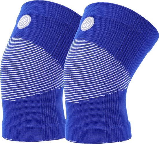 LUXIAOJUN 2 Stuks Premium Knie Brace voor Fitness, CrossFit & Sporten – Knieband - Braces - 7 mm - Oranje - M