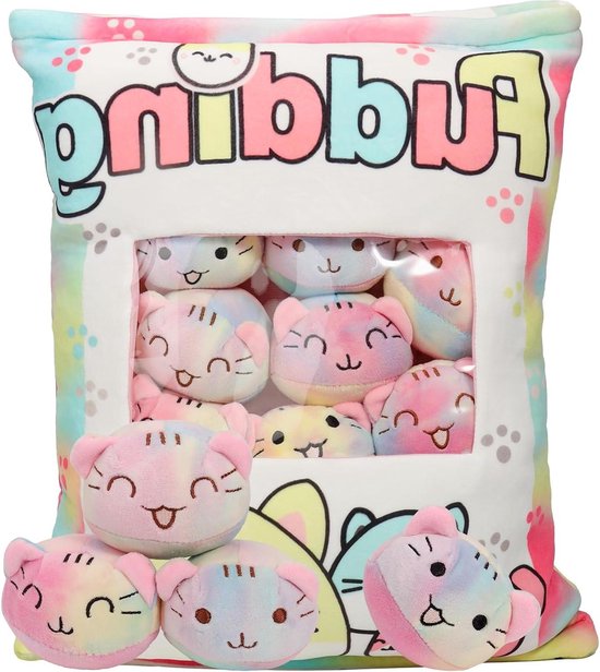 Schattige Pluche Dinosaurus Speelgoed Set, 6 Kleine Knuffels In Een Zak Afneembare Dieren Snackkussen Voor Kinderen En Woondecoratie