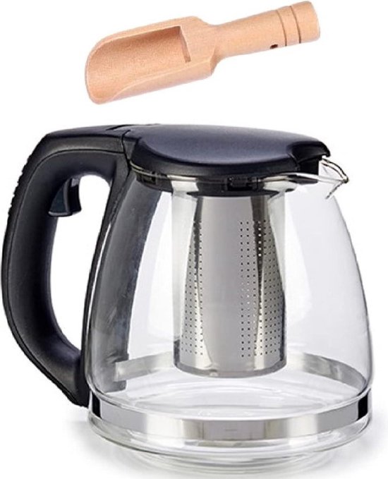 Teabloom Classica Theepot Voor Elke Dag Hittebestendige Glazen Inhoud 1200ml Uitneembare Roestvrijstalen Infuser 662512290