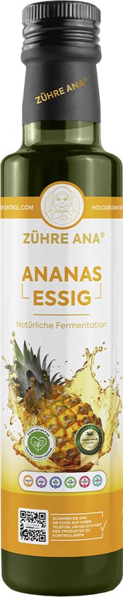 Zühre Ana Ananasazijn – Krachtige Gefermenteerde Formule voor Gezonde Spijsvertering en Vitaliteit – Veelzijdig in de Keuken – 500 ml
