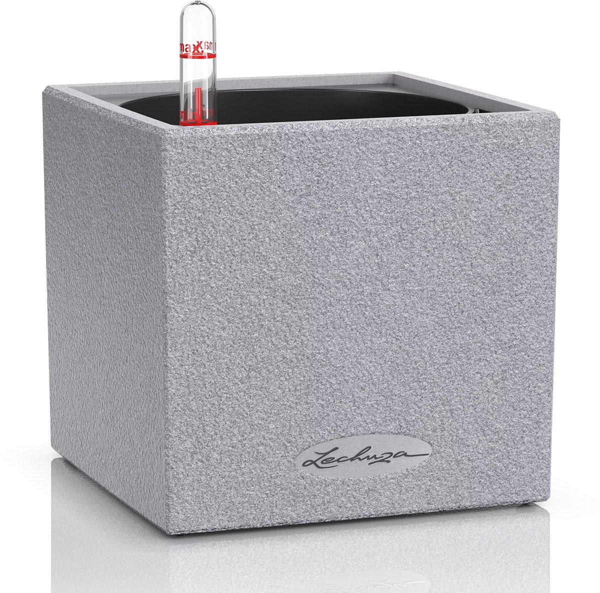 LECHUZA CANTO Stone 14 - Plantenbak - met uitneembare binnenbak - met bewateringssysteem - ALL-IN-ONE set met LECHUZA-PON - steengrijs