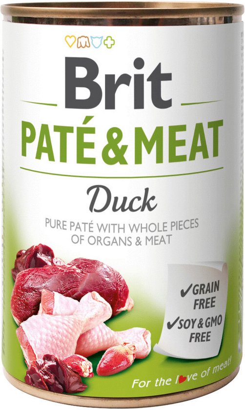 Brit Can Paté & Meat - Nourriture Chiens - Canard - 6 x 400 g