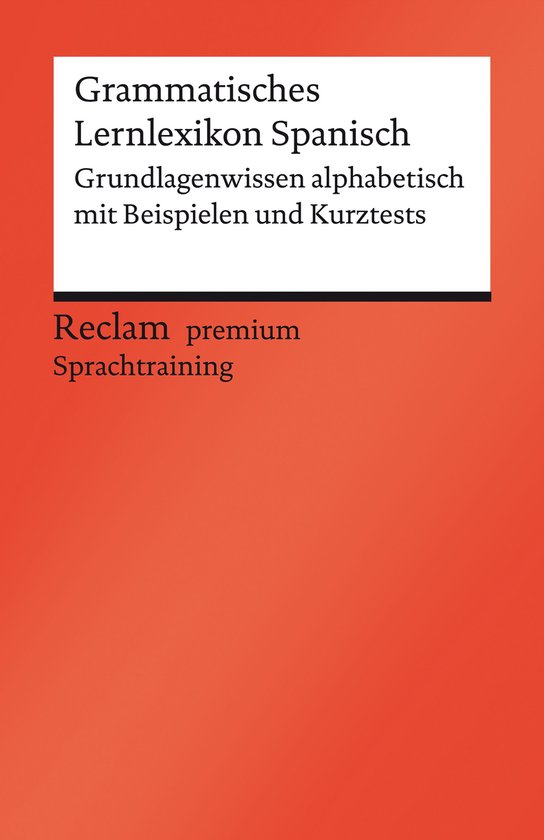 Reclams Universal-Bibliothek - Grammatisches Lernlexikon Spa ... - cover