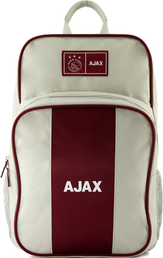 Ajax-rugtas groot creme/bordeauxrood