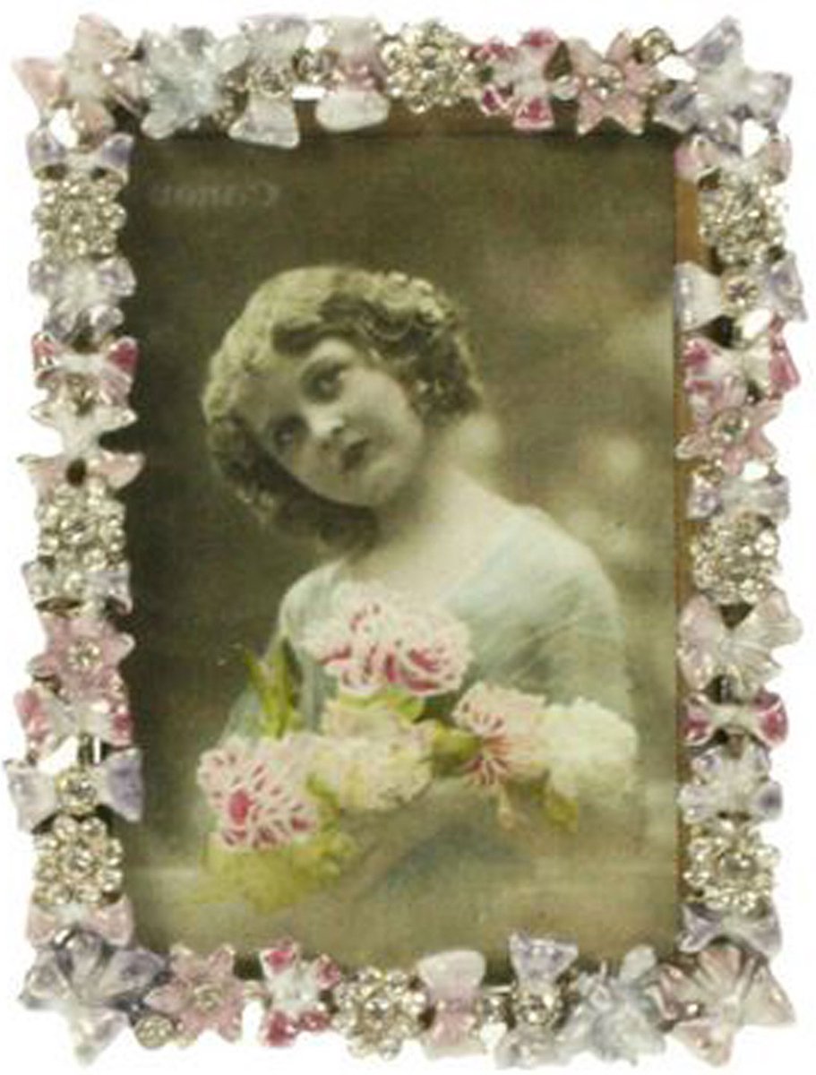 Meander Fotolijst - Bloemen & Strikjes - Paars - 5 x 7 cm Foto Formaat