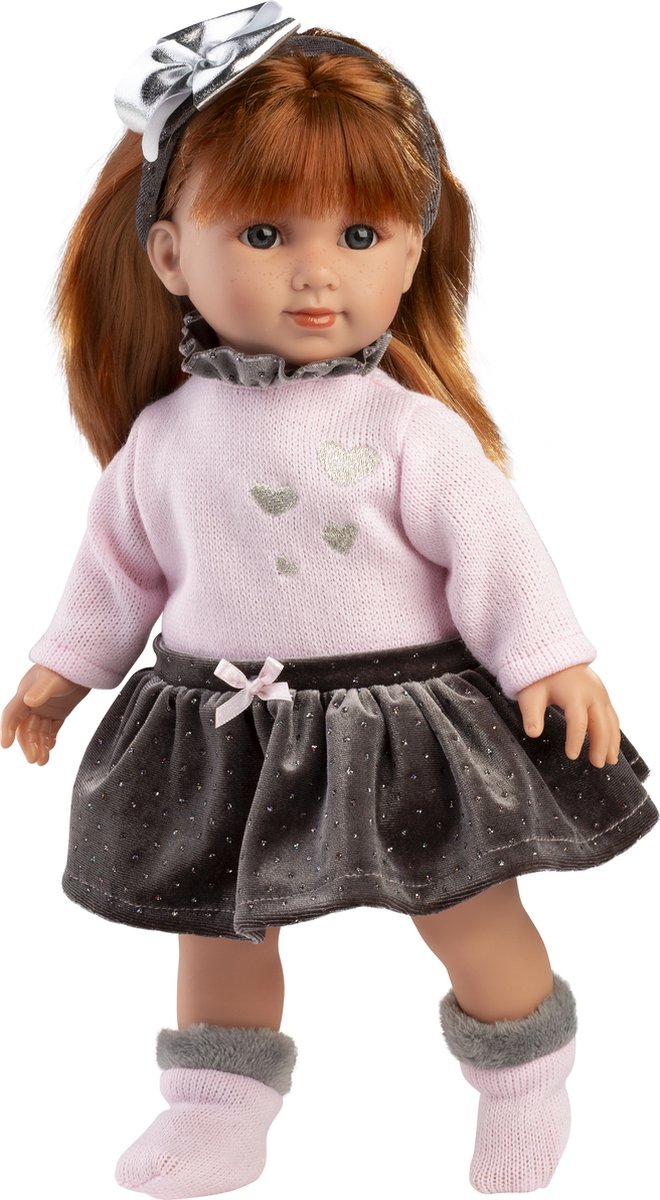 Llorens pop Nicole met rood steil haar 35 cm van Llorens — afbeelding 2