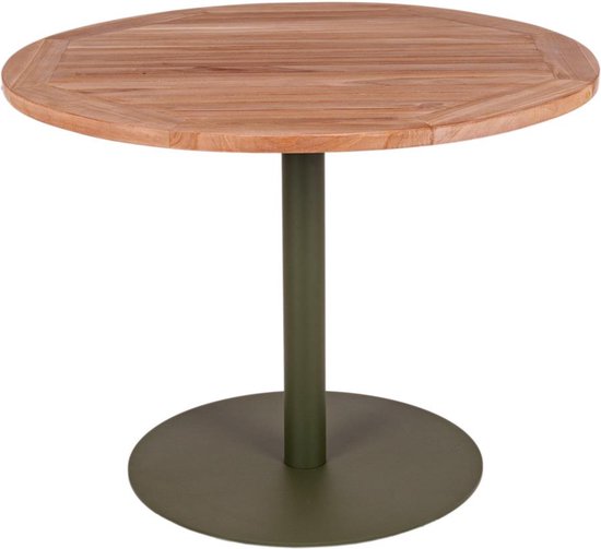 Tuintafel Rond 110 MaximaVida ronde tuintafel Java olijfgroen 100 cm- zware 55 kg ...