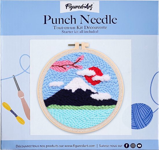 Doos van punch needle poezen