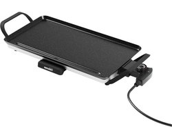 Tafelgrill Slim M – Royaal bakoppervlak van 46 x 26 cm – Antiaanbaklaag- Afneembare Cool-Touch-handgrepen – Instelbare thermostaat – Gemakkelijk te reinigen Contactgrill uitneembare platen
