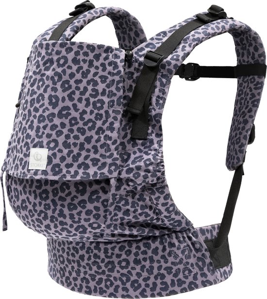 Stokke Limas Carrier Flex, Leopard Lilac - 2023-versie (OCS) - Babydrager met gesp - Drie draagopties - Veilig voor baby's van 1 maand/ 4 kg tot 20 kg