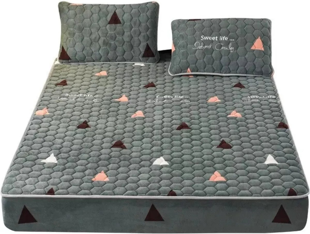 Home & Marker Comfortabele dekbed & kussensloop - Antistatisch en Machinewasbaar - Grijs - 140x200 cm - VELVETLUX