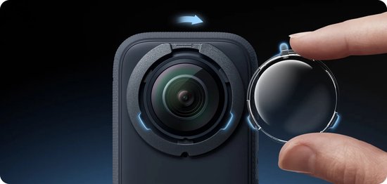 Twee ronde Insta360 X3 lensbeschermers.