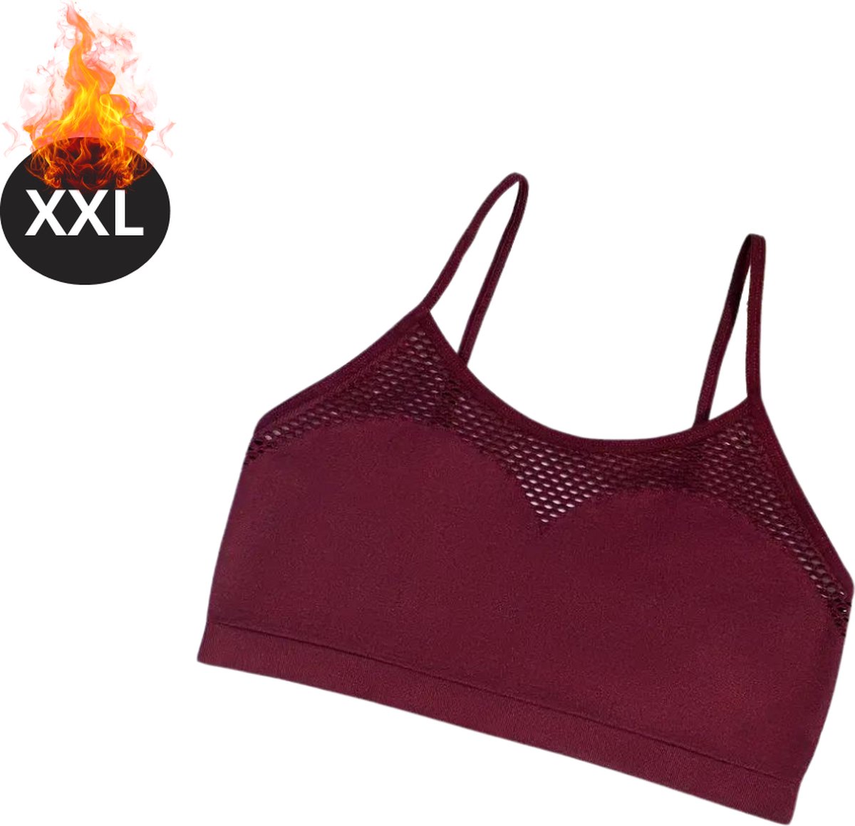 Nivard BH Zonder Beugel - Zonder Bandjes - Push-up Bh's - Comfort Beha - Comfortabel - Sexy - Bordeauxrood