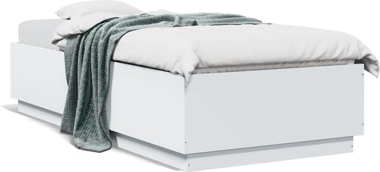 vidaXL Bedframe Dover kunstleer wit 90x200 cm, bed, bed