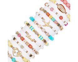 Kralen set - Ketting of armband maken met polymeer kralen, katsuki kralen en letterkralen – Sunny Beach - 2000 delig