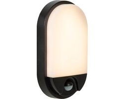 Lucide HUPS IR - Wandlamp Binnen/Buiten - LED - 1 × 10W 3000K - IP54 - Beweging & dag/nacht sensor - Zwart
