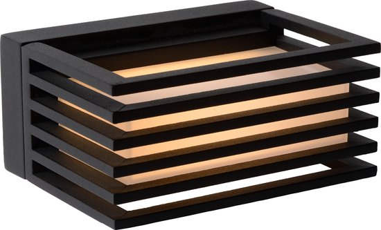 Lucide MALTA-LED - Wandlamp Binnen/Buiten - LED - 1x5,4W 3000K - IP54 - Zwart