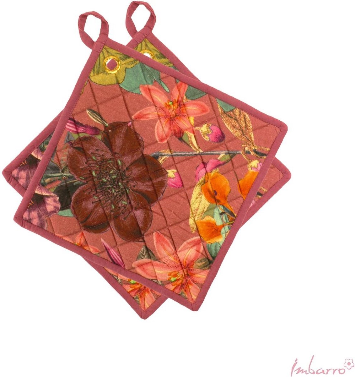 Imbarro - Pannenlappen - Potholders - Feline - set of 2 - 100% Katoen