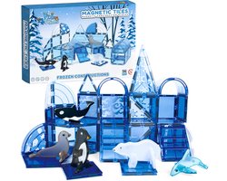 foto van Fits4Kids® Magnetic Tiles - Magnetische Bouwtegels - STEM Speelgoed voor Creatief Bouwen - Magnetisch Speelgoed - Magna Bouwstenen - Frozen Constructions
