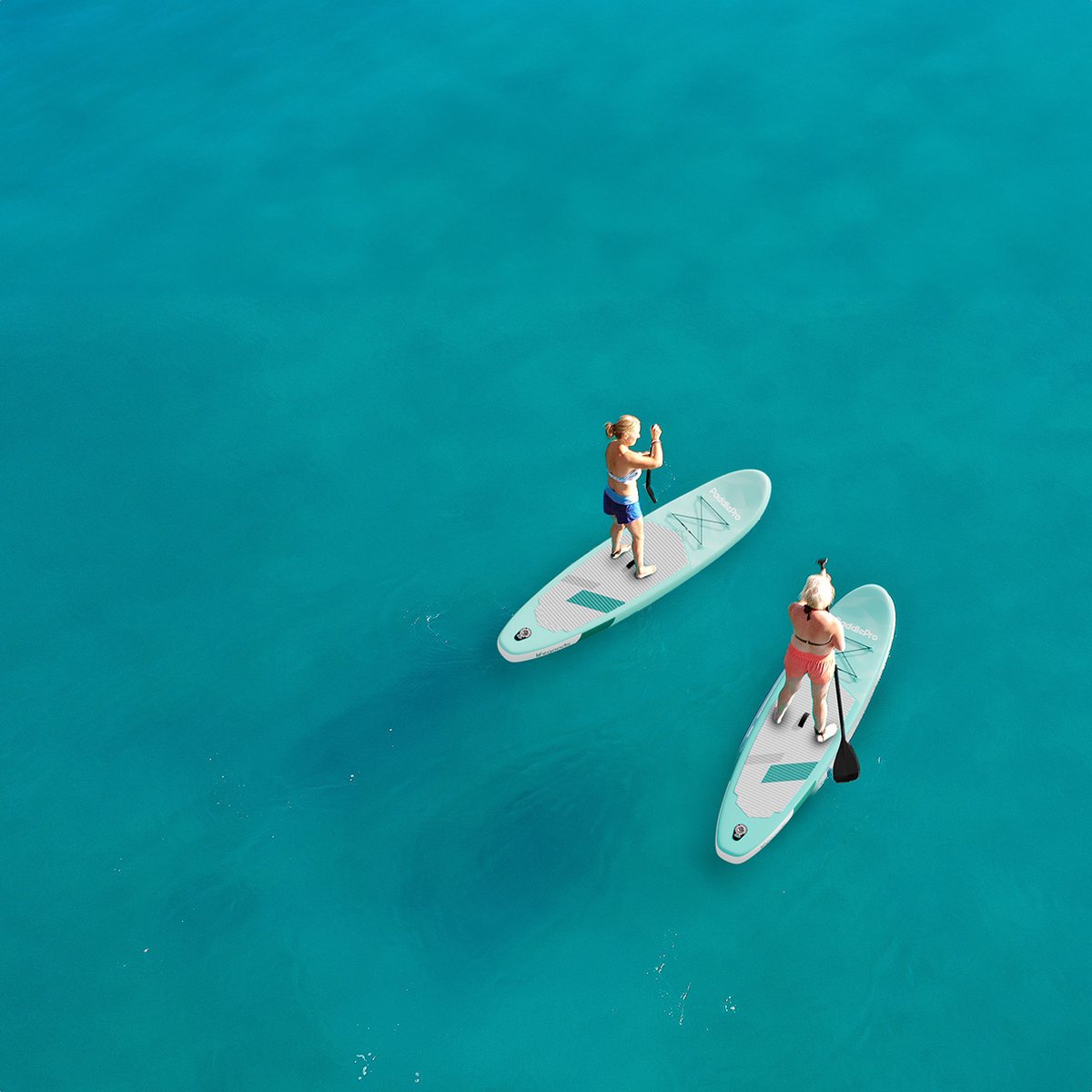 LifeGoods SUP Board Allround Compact - 120 KG Draagkracht - 300 x 76 cm - Opblaasbaar - Compleet SUP pakket - Mintgroen – foto 7