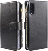 Xssive Wallet Book Case met Ritsvak voor Samsung Galaxy A50 - Book Case - Zwart