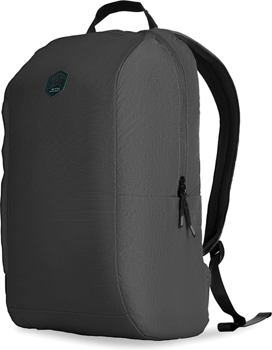 STM Bagpack Laptoptas - Geschikt voor 16" Laptop - Opblaasbare bescherming - 15L - Zwart