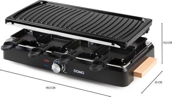 DOMO DO9262G - Raclette-grill 1400W steen + hout — afbeelding 3