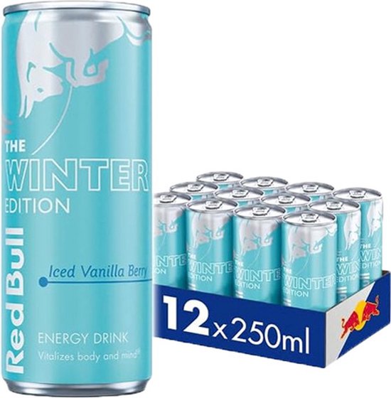 Foto: Red bull winter edition iced vanilla berry smaak 12 x 0 25l blik energy drink