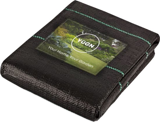 YUGN 12 m2 Anti Worteldoek Duurzaam Gronddoek en Bodembedekker 1.5 bij 8 meter - Ideale Onkruidbestrijding - Tevens Wortelbegrenzer en Tuinbestrating en Grondzeil - 1.5x8 Meter