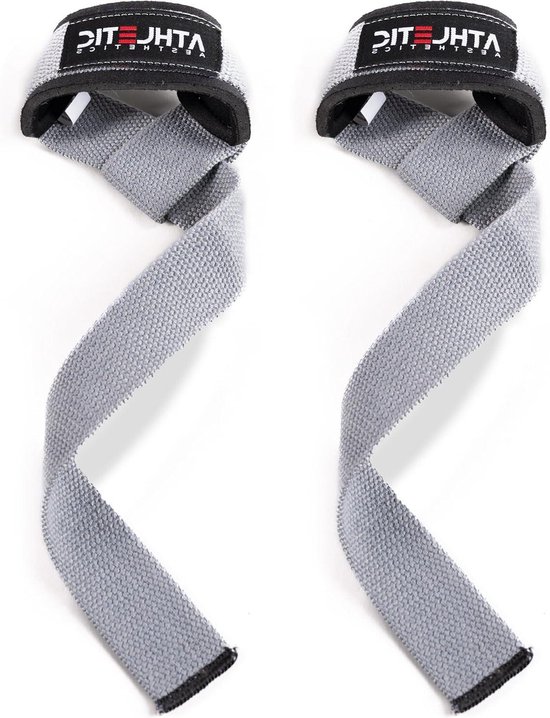 Fast Grip leren lifting straps krachttraining professionele snelsluiting voor bodybuilding, fitness, crossfit, krachttraining, powerliftin - lifting straps voor vrouwen en mannen, grijs