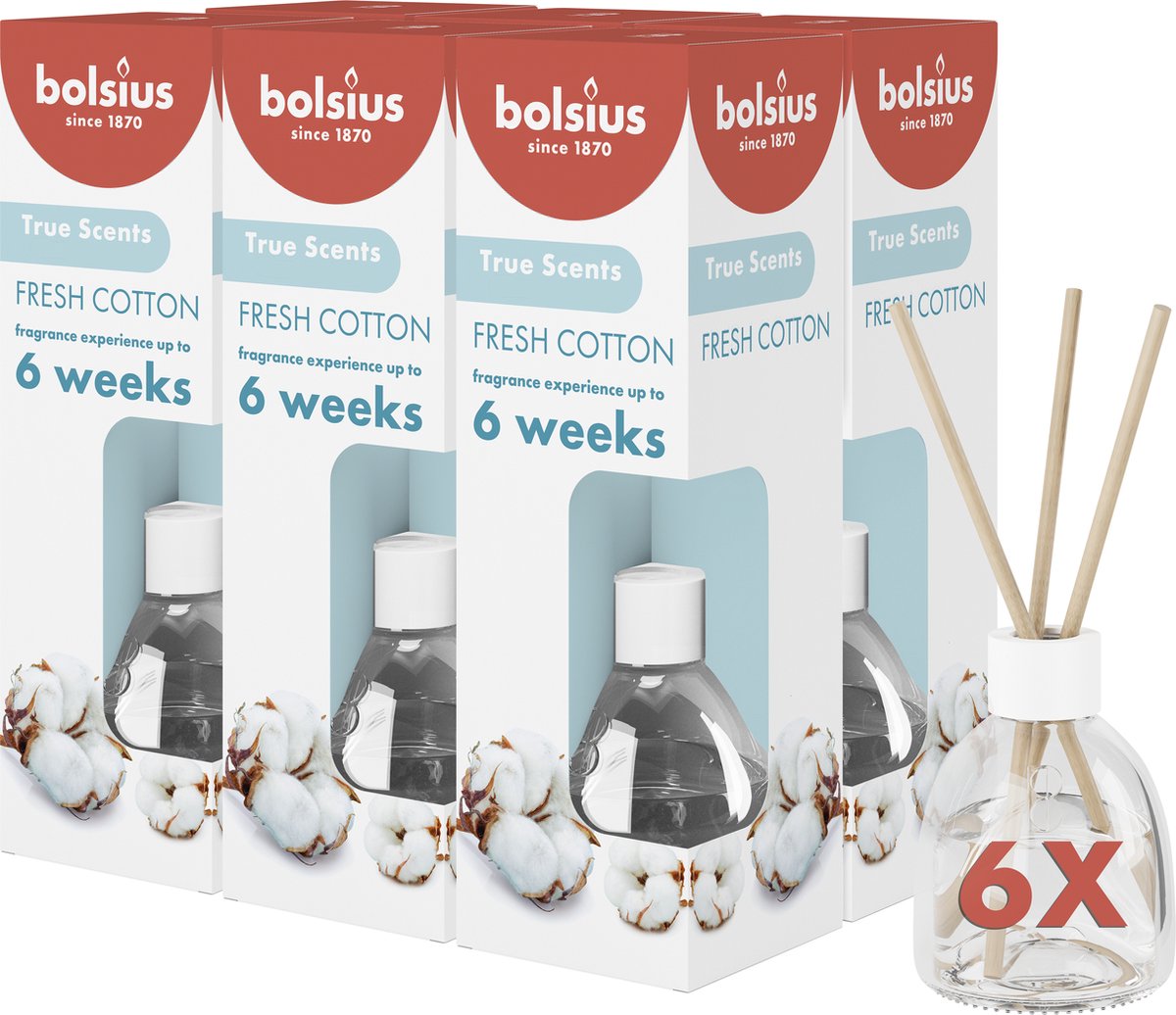 Bolsius True Scents Geurstokjes Fresh Cotton