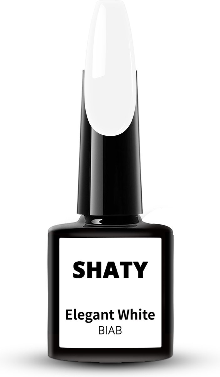 SHATY® BIAB – Builder in a Bottle – BIAB Nagel Builder Gel – BIAB Nagellak – Elegant White - HEMA & TPO Free – 8ml