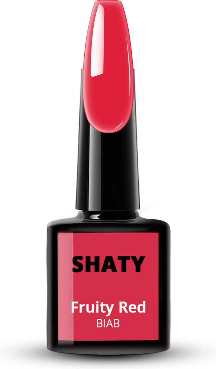 SHATY® BIAB – Builder in a Bottle – BIAB Nagel Builder Gel – BIAB Nagellak – Fruity Red - HEMA & TPO Free – 8ml