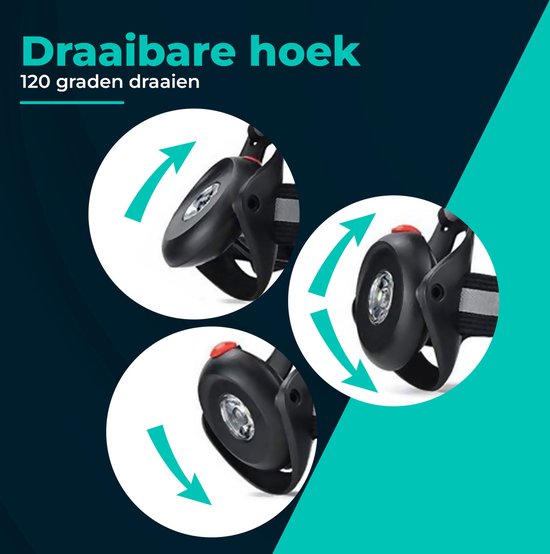 Nince Hardloop verlichting - LED Borstlamp met Achterlicht - USB Oplaadbaar & Verstelbaar - one size