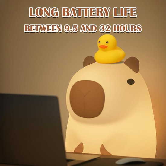 Equivera Capybara Lamp - Capibara Lamp - Nachtlampje Kinderen - Nachtlampje Baby - Lampje Slaapkamer van Equivera — afbeelding 5