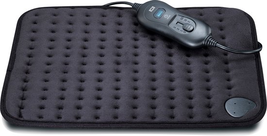 Melissa 16760051 - Warmtekussen met drie warmtestanden, bescherming tegen oververhitting en automatische uitschakeling - 40 x 30 cm - Zwart