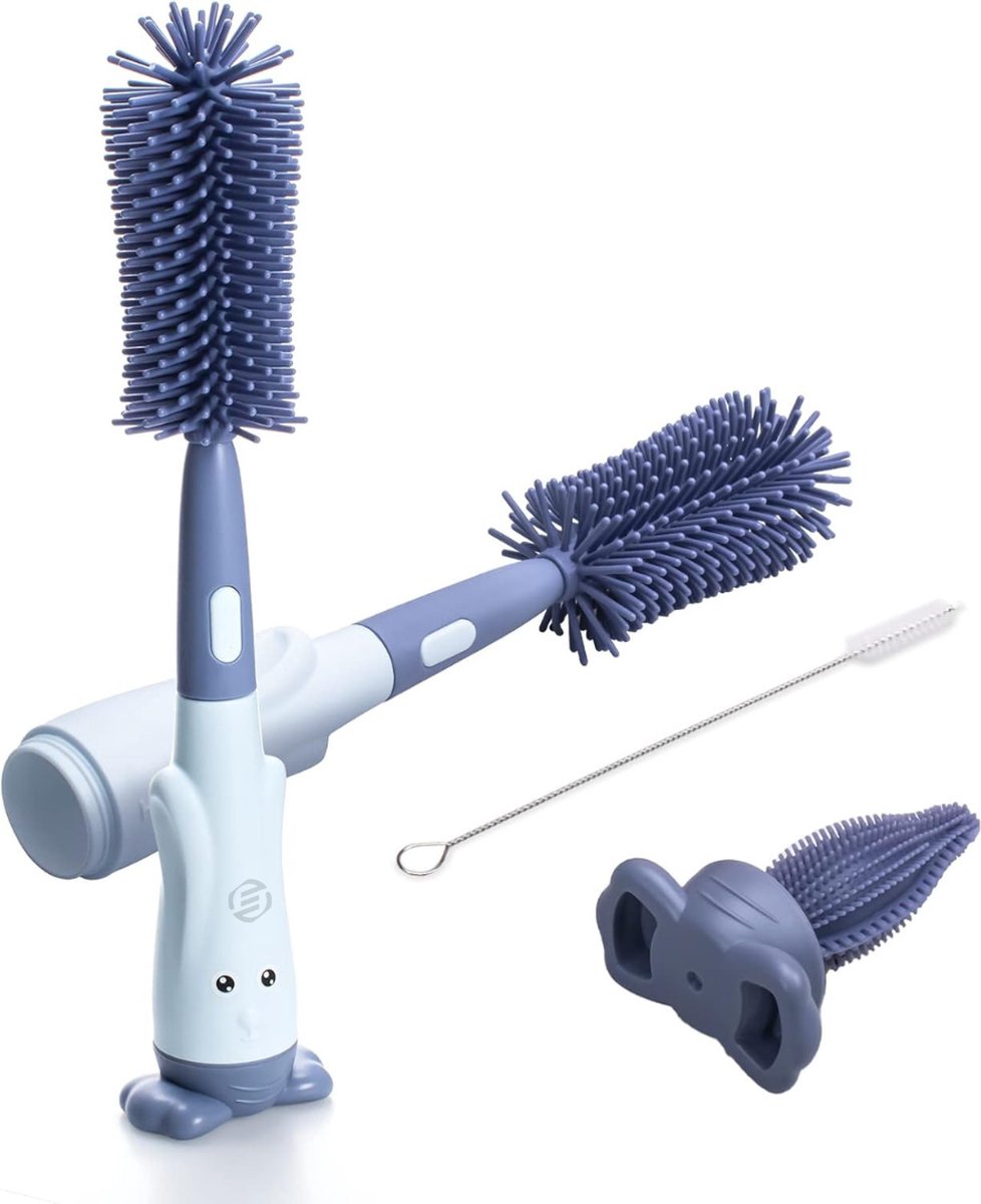 Goedkoopste Equivera Flessenborstel - Flessenborstel Baby - Flessenreiniger - Flessen Borstel - Flesvoedingaccessoires - Babyaccessoires