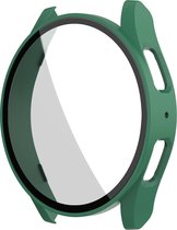Stravo Screen protector case voor Samsung Galaxy Watch 7 - 40mm - Full Cover Hard Case / Beschermend Hoesje - Groen - Samsung Galaxy Watch 7 - 40mm screenprotectors