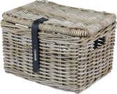 Fiets Basil mand Dax S + deksel rotan grijs
