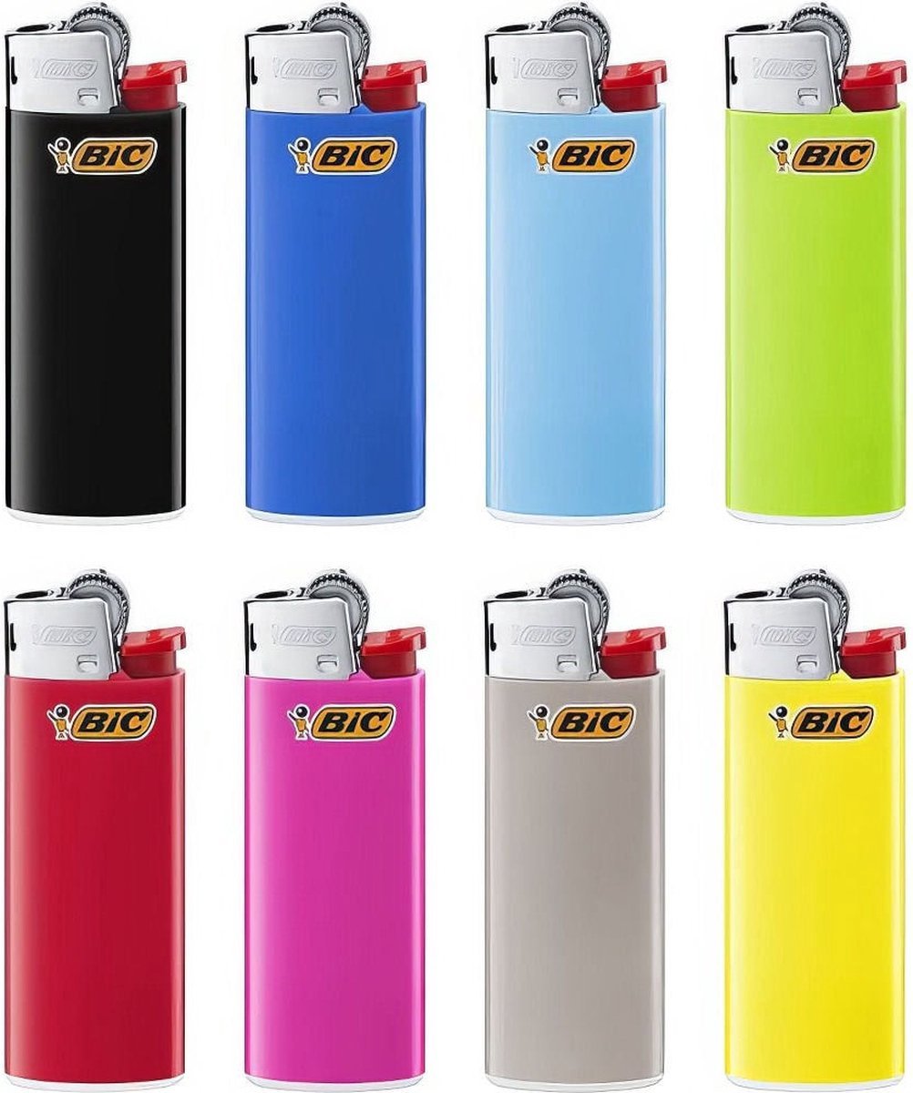 Goedkoopste BIC Mini J25 vuursteen aanstekers - willekeurige kleuren - 10 stuks