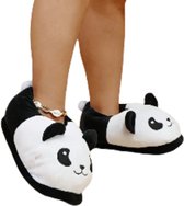 Pantoffels voor dames, pluche pantoffels, gesloten cartoon-hamster, wollige schattige slippers, zacht, antislip, met hak, casual slippers, grijs, Eén maat