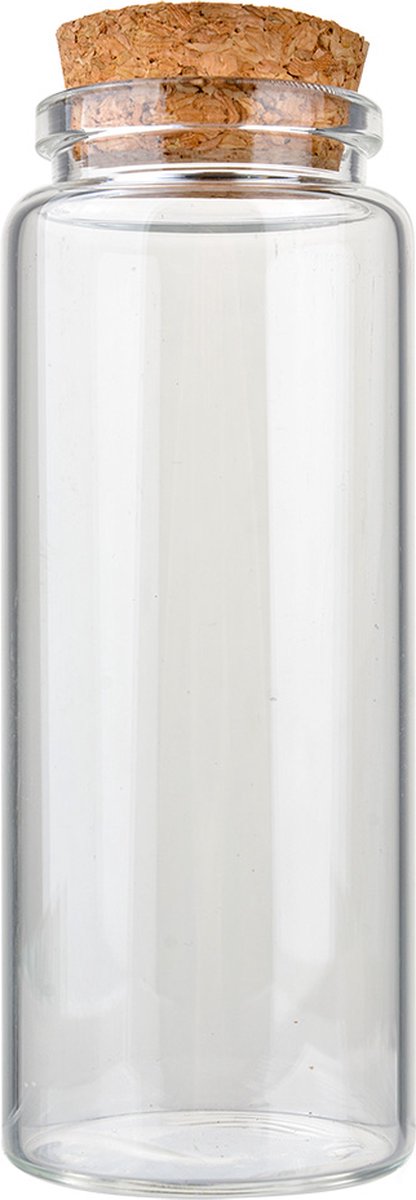Clayre & Eef Voorraadpot Ø 4x13 cm Transparant Glas